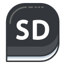 SD Filled Outline Icon