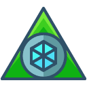 Sacred Geometry Triangle Flat Icon
