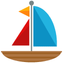 Sailing Boat Flat Icon