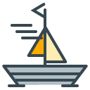 Sailing filled outline Icon