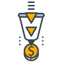 Sales Funnel filled outline Icon