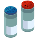 Salt and Pepper Isometric Icon