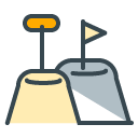 Sand filled outline Icon