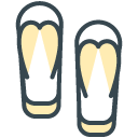 Sandals filled outline Icon