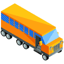 School Bus Isometric Icon