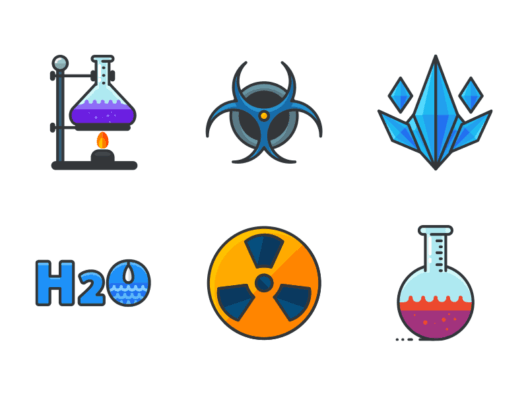 Science filled outline icons