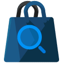 Search Shopping Bag Flat Icon