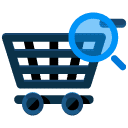 Search Shopping Cart Flat Icon