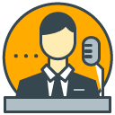 Seminar filled outline Icon