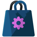 Settings Shopping Bag Flat Icon