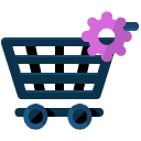 Settings Shopping Cart Flat Icon
