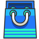 Shopping Bag Filled Outline Icon