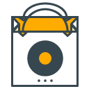 Shopping Bag filled outline Icon