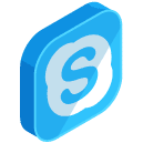 Skype Isometric Icon
