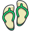 Slippers Filled Outline Icon