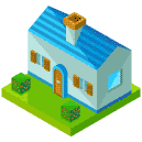 Small Country Home Isometric Icon
