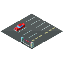 Small Parking Lot Isometric Icon
