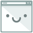 Smiling Webpage Flat Icon