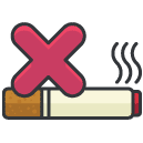 Smoking Prohibited Filled Outline Icon