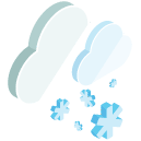 Snow Cloud Isometric Icon