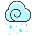 Snow Filled Outline Icon