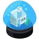Snow globe Isometric Icon