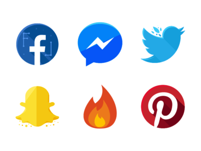 Social Media Flat Icons