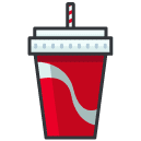 Soda Plastic Container Filled Outline Icon