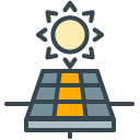 Solar Energy filled outline Icon