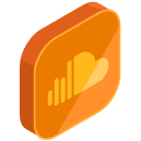 Soundcloud Isometric Icon