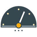 Speed Test filled outline Icon