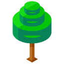Spiral Tree Isometric Icon