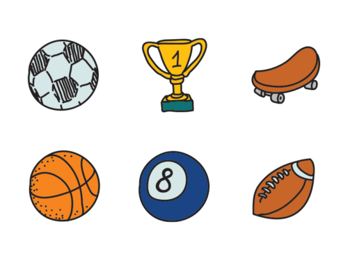 sports doodle icons