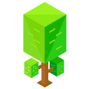 Squared Tree Isometric Icon