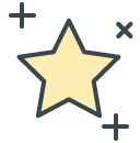 Stars filled outline Icon