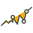 Statistics filled outline Icon