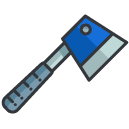 Steel Axe Filled Outline Icon