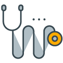Stethoscope filled outline Icon