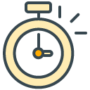 Stopwatch filled outline Icon
