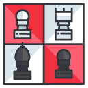 Strategy Chess Filled Outline Icon