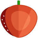 Strawberry Half Isometric Icon