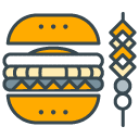 Street Food filled outline Icon