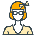 Student Woman filled outline Icon