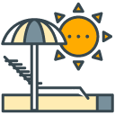 Sunbath filled outline Icon