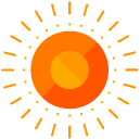 Sunny Sun Flat Icon