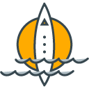 Surf filled outline Icon