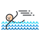 Swimming Filled Outline Icon