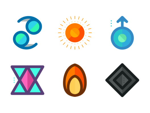 Symbols flat icons