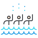 Synchronized Swimming Filled Outline Icon
