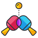 Table Tennis Filled Outline Icon